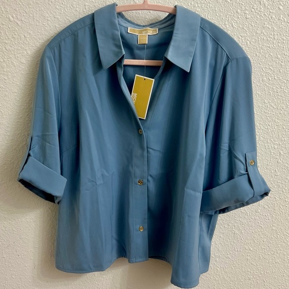 Michael Kors Relaxed Fit Blouse NWT - Picture 3 of 6